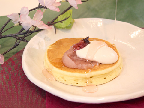 もち粉入り ふわもち桜パンケーキのレシピ ママパンweb本店 小麦粉と優れた食材をそろえるお店